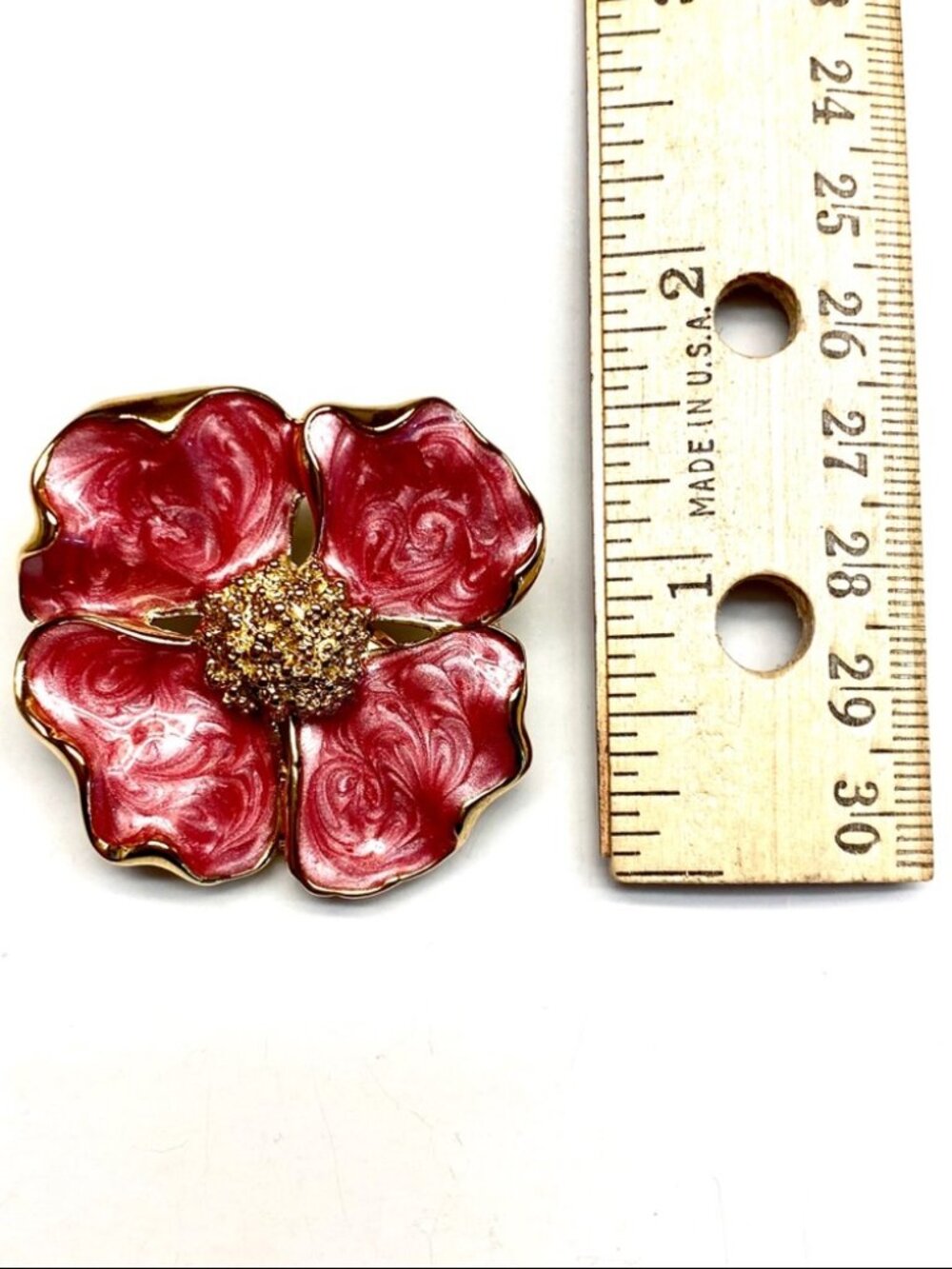 Vintage Avon 1992 Pink Dogwood Flower Clip On Earrings w/ Original Box - Picture 8 of 8